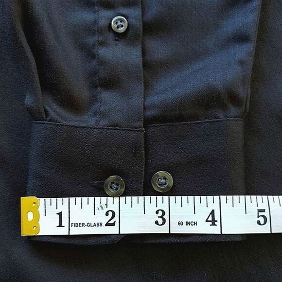 Studio Profilo Black long sleeve dress shirt - Picture 8 of 12